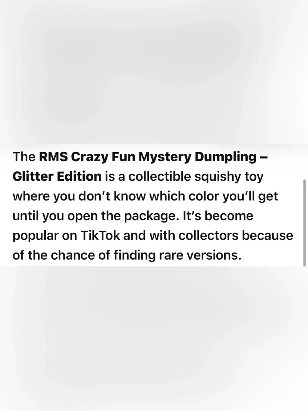 RMS CRAZY FUN ORIGINAL MYSTERY DUMPLING GLITTER EDITION: VIRAL:UNOPENED IN CRATE